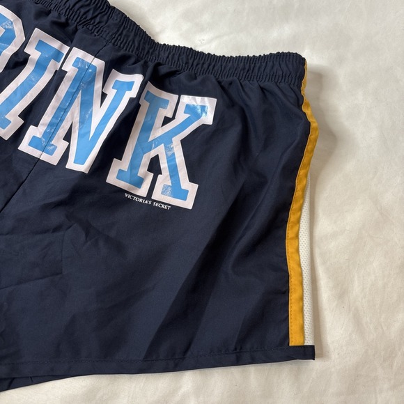 Victoria's Secret PINK Womens XS Athletic Running Jogging Gym Shorts Blue Yellow - Picture 3 of 11